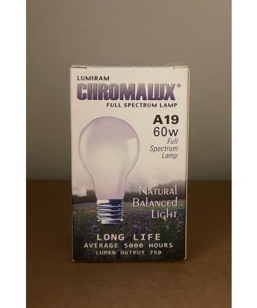 Chromalux Light Bulb Frosted-60W - 1 Bulb (Pack of 2)