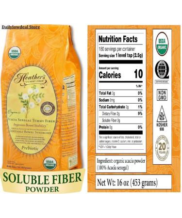 Heather's Tummy Fiber Organic Acacia - 16 Oz. - Buy Online on GoSupps.com