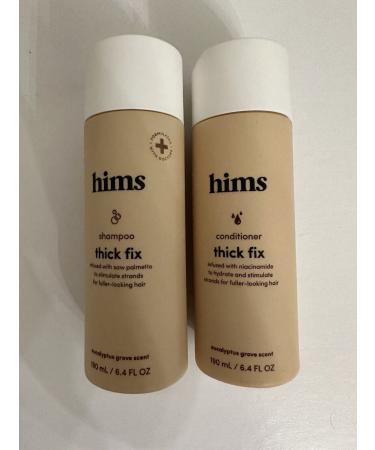 hims Thick Fix Shampoo and Conditioner Set for Men- Thickening, Moisturizing, Reduces Shedding- Color Safe Hair Loss Shampoo and Conditioner- 2 pack, 6.4oz