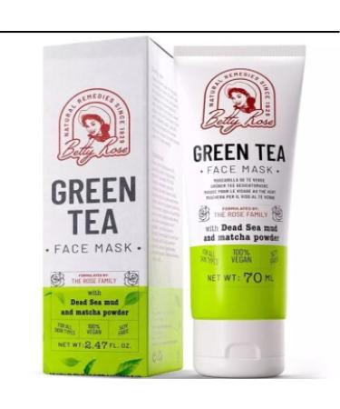 BETTY ROSE-GREEN TEA-FACE MASK-NATURAL REMEDIES-DEAD SEA MUD & MATCHA POWDER-NEW