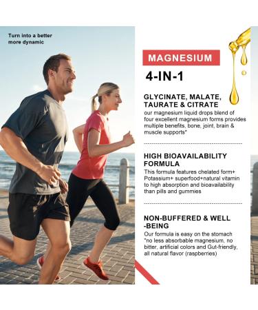 2-Pack Magnesium L-Threonate Supplement 1000mg for Nerv & Muscle Support - NATURAL RASPBERRY FLAVOR Liquid Drops - Promotes Relaxation & Sleep - 2 Fl Oz - Buy Online on GoSupps.com