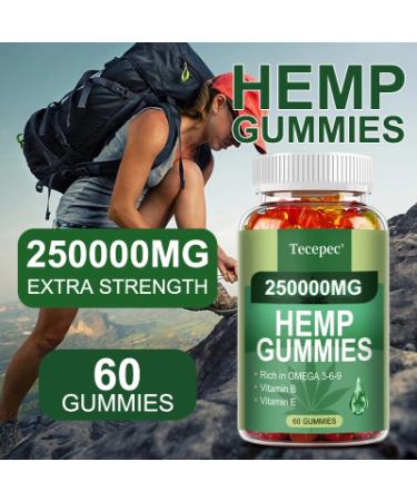 Tecepec Hemp Gummies For Supports Sleep Health  Promotes Relaxation And Calm - 60 Gummies - Buy Online on GoSupps.com