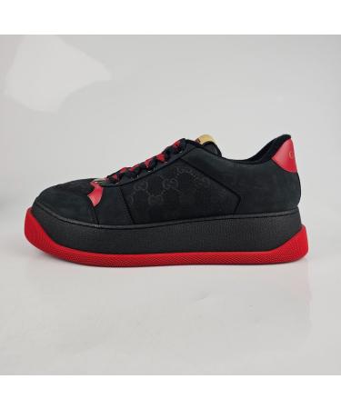 Gucci Double Screener Men's Black/Red Sneakers - 8 - Buy Online on GoSupps.com