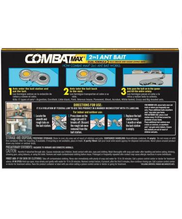 Combat Max 2-1 Ant Killer Kills Entire Colony 4 Bait Stations - Buy Online on GoSupps.com