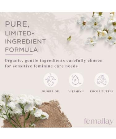 Femallay Organic Vitamin E Vaginal Moisturizing Suppository Melts - Unscented, Estrogen-Free Feminine Care | Relieves Dryness, Itching, Burning, Irritation, Redness & Menopause Symptoms - Buy Online on GoSupps.com