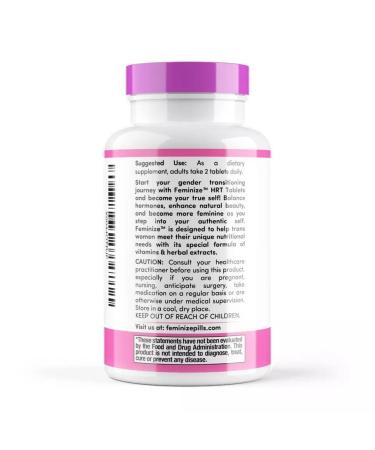 FEMINIZE TRANSCEND HRT PILLS FOR ESTROGEN 5 BOTTLES TRANS WOMEN BRAND NEW SEALED - Buy Online on GoSupps.com