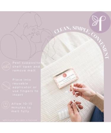 Femallay Organic Vitamin E Vaginal Moisturizing Suppository Melts - Unscented, Estrogen-Free Feminine Care | Relieves Dryness, Itching, Burning, Irritation, Redness & Menopause Symptoms - Buy Online on GoSupps.com