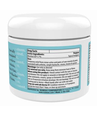nubeau.nutraceuticals Menthol Pain Relief Anti Inflammatory Therapy Cream - 3 Oz. - Buy Online on GoSupps.com