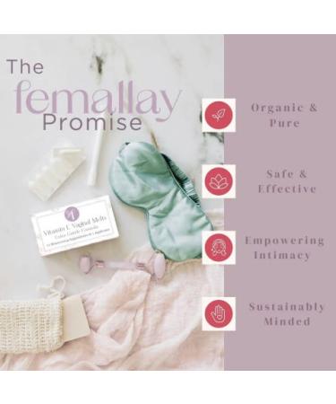 Femallay Organic Vitamin E Vaginal Moisturizing Suppository Melts - Unscented, Estrogen-Free Feminine Care | Relieves Dryness, Itching, Burning, Irritation, Redness & Menopause Symptoms - Buy Online on GoSupps.com