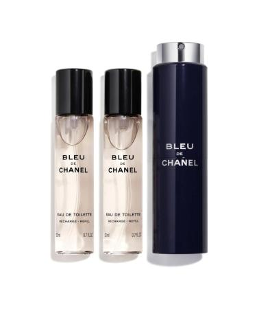 CHANEL BLEU DE CHANEL Eau de Toilette Refillable Twist and Spray - 3 x 0.7 oz