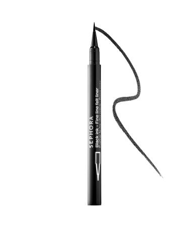 SEPHORA COLLECTION Fine Line Waterproof Felt Tip Liquid Eyeliner - 0.017 fl oz/0.5mL Black