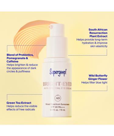 Shop Supergoop! 100% Mineral Bright-Eyed Eye Cream SPF 40 - 0.5 oz/ 15 mL Online - Best Price & International Shipping - Buy Online on GoSupps.com