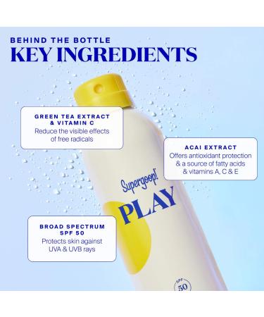 Shop Supergoop! PLAY Antioxidant Body Sunscreen Mist SPF 50 - 6.0 oz/ 177 mL Online - Best Price & International Shipping - Buy Online on GoSupps.com