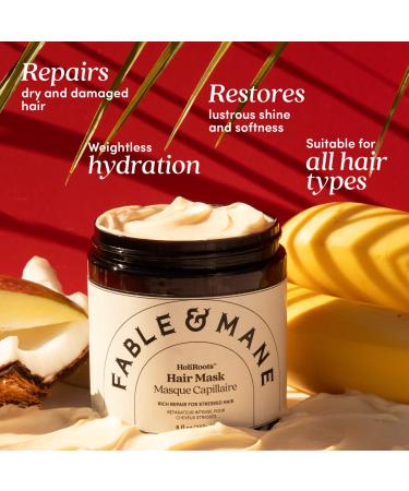 Shop Fable & Mane HoliRoots Repairing Hair Mask - 8 oz/ 237 mL Online - Best Price & International Shipping - Buy Online on GoSupps.com
