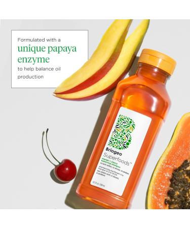 Shop Briogeo Superfoods Mango + Cherry Oil Control & Balancing Shampoo - 12.5 oz/ 369 mL Online - Best Price & International Shipping - Buy Online on GoSupps.com