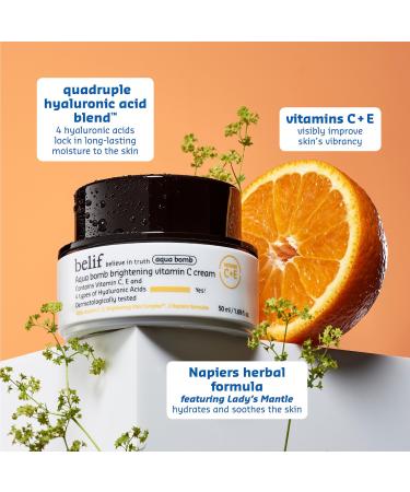 Shop belif Aqua Bomb Brightening Vitamin C Cream with Hyaluronic Acid - 1.69 oz/ 50 mL Online - Best Price & International Shipping - Buy Online on GoSupps.com