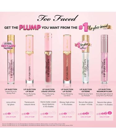 Shop Too Faced Lip Injection Power Plumping Hydrating Liquid Lip Balm - 0.24 oz/ 7 mL Clear Pink - translucent kiss of pink Online - Best Price & International Shipping - Buy Online on GoSupps.com