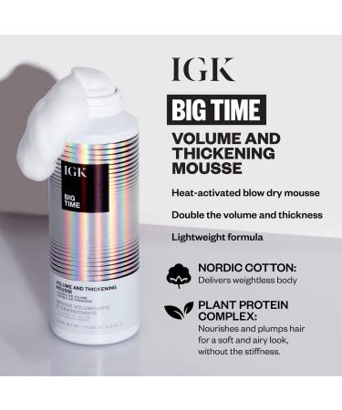 Shop IGK Big Time Volumizing Mousse - 6.2 oz/ 180 mL Online - Best Price & International Shipping - Buy Online on GoSupps.com