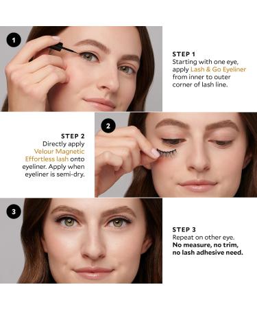 Shop Velour Lashes Magnetic Effortless - No Trim Natural Lash Collection -Opposites Attract - full volume flared lash style complementary to all eye shapes vegan mink luxe material Online - Best Price & International Shipping - Buy Online on GoSupps.com