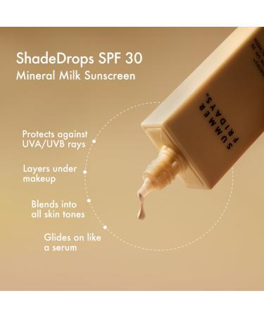 Shop Summer Fridays ShadeDrops Mineral Milk Sunscreen SPF 30 - 1.7 oz / 50 mL Online - Best Price & International Shipping - Buy Online on GoSupps.com