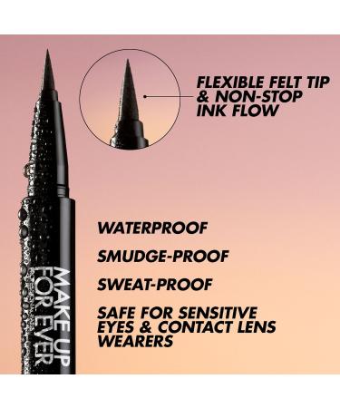 Shop MAKE UP FOR EVER Aqua Resist Graphic Pen 24HR Waterproof Intense Eyeliner - 0.01 oz / 0.52 ml 1 Intense black - black Online - Best Price & International Shipping - Buy Online on GoSupps.com