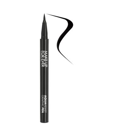 MAKE UP FOR EVER Aqua Resist Graphic Pen 24HR Waterproof Intense Eyeliner - 0.01 oz / 0.52 ml 1 Intense black - black