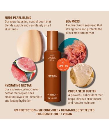 Shop CAY SKIN Isle Glow Body Lotion Sunscreen SPF 45 with Sea Moss and Cocoa Seed Butter - 3.4 oz / 100 mL Online - Best Price & International Shipping - Buy Online on GoSupps.com