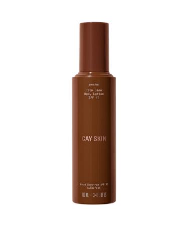 CAY SKIN Isle Glow Body Lotion Sunscreen SPF 45 with Sea Moss and Cocoa Seed Butter - 3.4 oz / 100 mL