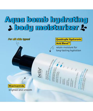 Shop belif Aqua Bomb Hydrating Body Moisturizer with Niacinamide and Hyaluronic Acid - 10.13 oz/ 300 mL Online - Best Price & International Shipping - Buy Online on GoSupps.com