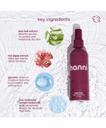 Shop Hanni Water Balm Instant Hydration Body Moisturizer Mist - 6.76 oz / 200 mL Online - Best Price & International Shipping - Buy Online on GoSupps.com