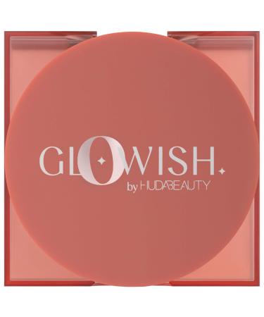HUDA BEAUTY GloWish Cheeky Vegan Soft Glow Powder Blush - 0.08 oz / 2.5 g Sassy Saffron - warm orangey nude