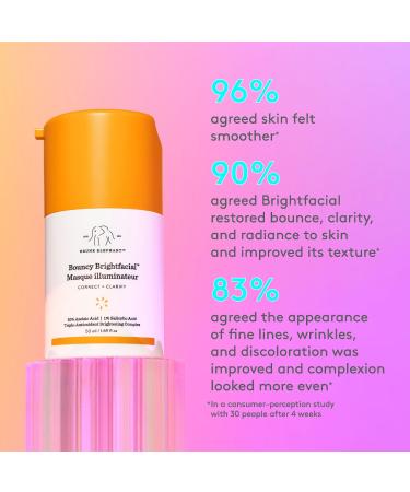 Shop Drunk Elephant Bouncy Brightfacial Brightening Mask with 10% Azelaic Acid + 1% Salicylic Acid - 1.69 oz / 50 mL Online - Best Price & International Shipping - Buy Online on GoSupps.com