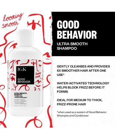 Shop IGK Good Behavior Ultra Smooth Shampoo - 8 oz / 236 mL Online - Best Price & International Shipping - Buy Online on GoSupps.com