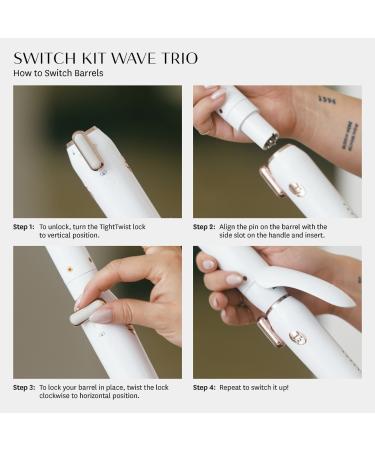 Shop T3 Switch Kit Wave Trio Interchangeable Curling Iron with 3 Barrels - Standard size Online - Best Price & International Shipping - Buy Online on GoSupps.com