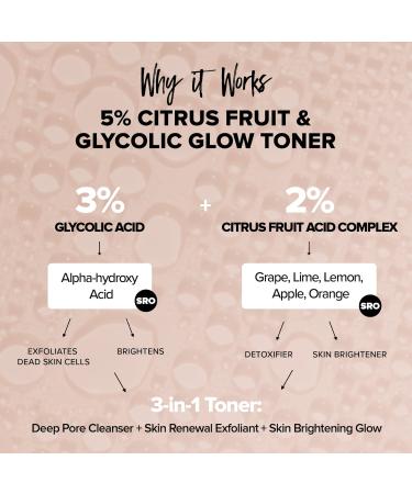 Shop NUDESTIX 5% Citrus Fruit & Glycolic Glow Toner - 3.4 oz / 95 ml Online - Best Price & International Shipping - Buy Online on GoSupps.com