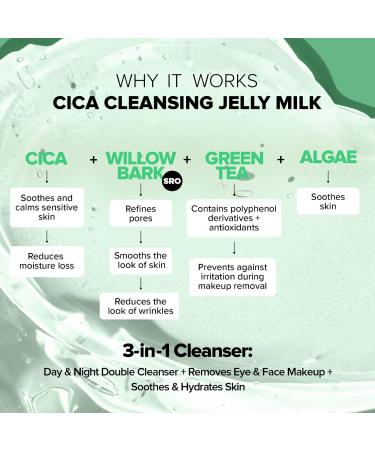 Shop NUDESTIX Cica Cleansing Jelly Milk Face Cleanser - 2.03 oz / 60 mL Online - Best Price & International Shipping - Buy Online on GoSupps.com