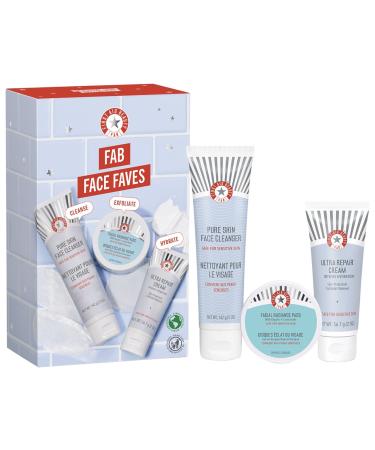 First Aid Beauty FAB Face Faves Kit Cleanse Exfoliate + Hydrate
