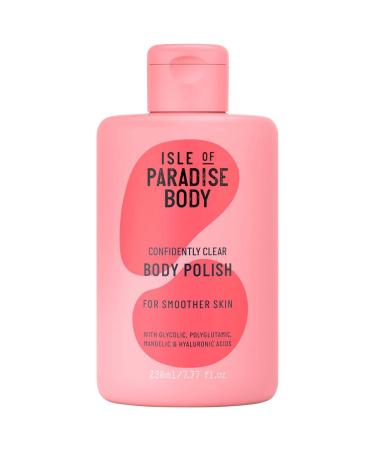 Isle of Paradise Confidently Clear Body Polish Scrub with Glycolic & Hyaluronic Acids - 7.77 oz / 230 mL
