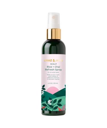 SHAZ & KIKS Rice + Chai Scalp Refresh Spray for Healthy Hydrated Scalp - 4 oz / 130 ml