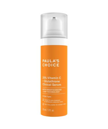 Paula's Choice 25% Vitamin C + Glutathione Clinical Serum for Brightening and Discoloration	 - 1 oz / 30 ml