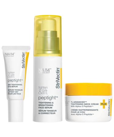 StriVectin Tighten & Light Power Starters Trio Kit for Face Eye and Neck