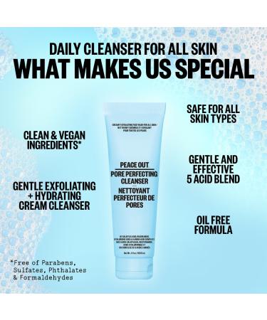 Shop Peace Out Creamy Gentle Exfoliating Pore Perfecting Cleanser with Salicylic Acid - 4 oz / 118.15 ml Online - Best Price & International Shipping - Buy Online on GoSupps.com