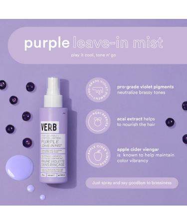 Shop Verb Brighten and Detangle Purple Leave-In for Blonde Hair - 4 oz / 120 ml Online - Best Price & International Shipping - Buy Online on GoSupps.com