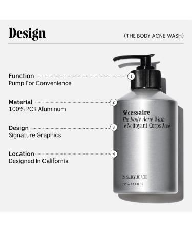 Shop N cessaire The Body Acne Wash - Clearing Cleanse With 2% Salicylic Acid Zinc + Niacinamide - 8.4 oz / 250 mL Online - Best Price & International Shipping - Buy Online on GoSupps.com