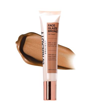 iNNBEAUTY PROJECT Bronze Face Glaze Gel Cream with Squalane Ceramides & Hyaluronic Acid - 0.85 oz / 25 ml