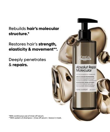 Shop L'Or al Professionnel Absolut Repair Molecular Rinse-Off Serum for Damaged Hair - 8.4 oz Online - Best Price & International Shipping - Buy Online on GoSupps.com