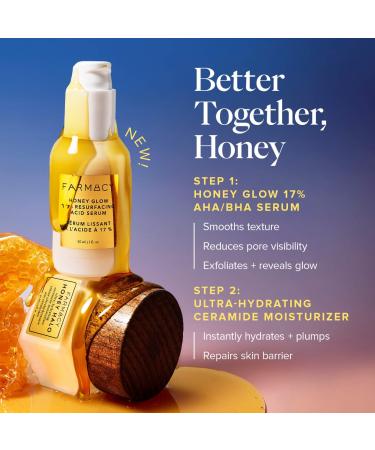 Shop Farmacy Honey Glow 17% AHA + BHA Resurfacing Acid Serum - 1 oz Online - Best Price & International Shipping - Buy Online on GoSupps.com