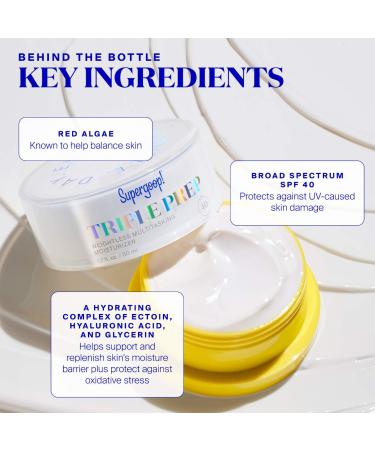 Shop Supergoop! Triple Prep Weightless Multitasking Moisturizer SPF 40 Face Sunscreen - 1.7 oz / 50 mL Online - Best Price & International Shipping - Buy Online on GoSupps.com