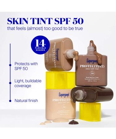 Shop Supergoop! Protec(tint) Daily SPF Tint SPF 50 Sunscreen Skin Tint with Ectoin - 1.18 oz / 35 mL 32N - medium neutral Online - Best Price & International Shipping - Buy Online on GoSupps.com