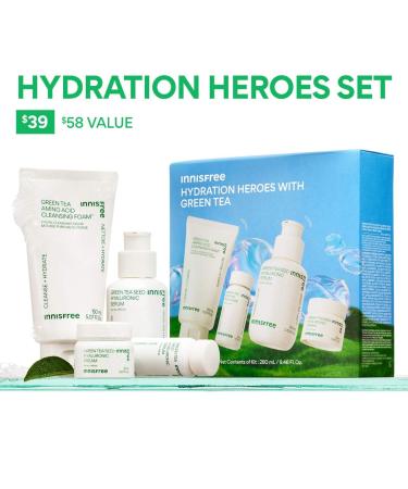 Shop innisfree Green Tea Hydration Heroes with Hyaluronic Acid Online - Best Price & International Shipping - Buy Online on GoSupps.com